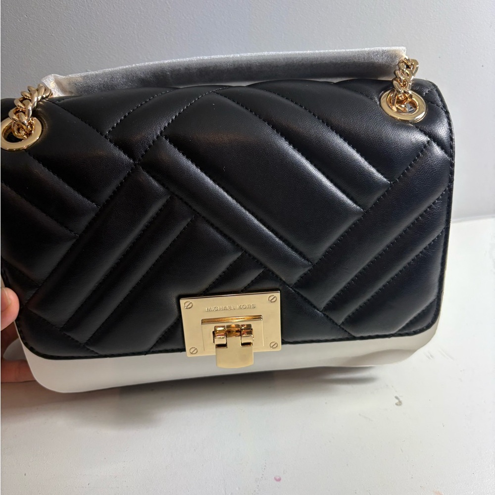 Tribeca Large Quilted Leather Shoulder Bag